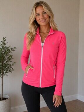 Champion Coral Pink Full-Zip Performance Jacket